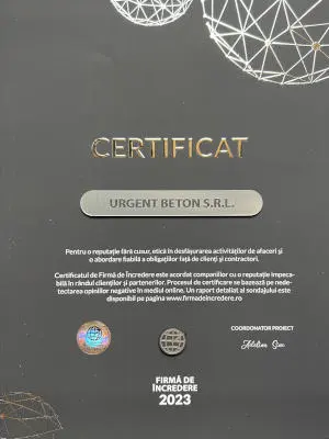 Certificat incredere 2023