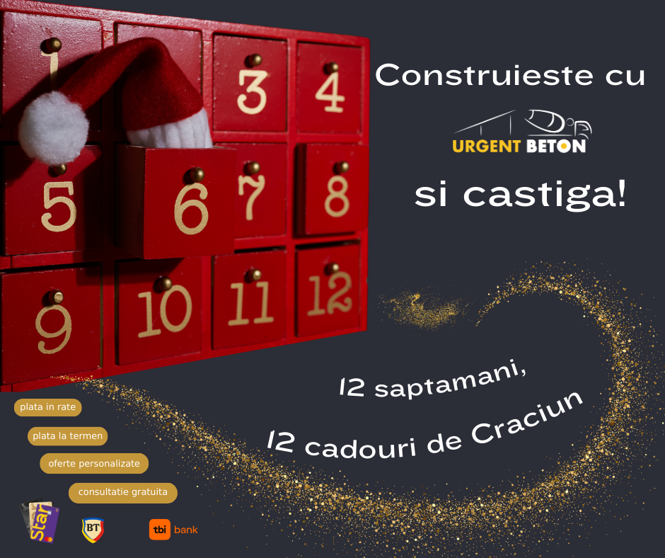 Construieste cu Urgent Beton si castiga: 12 saptamani, 12 cadouri de Craciun!