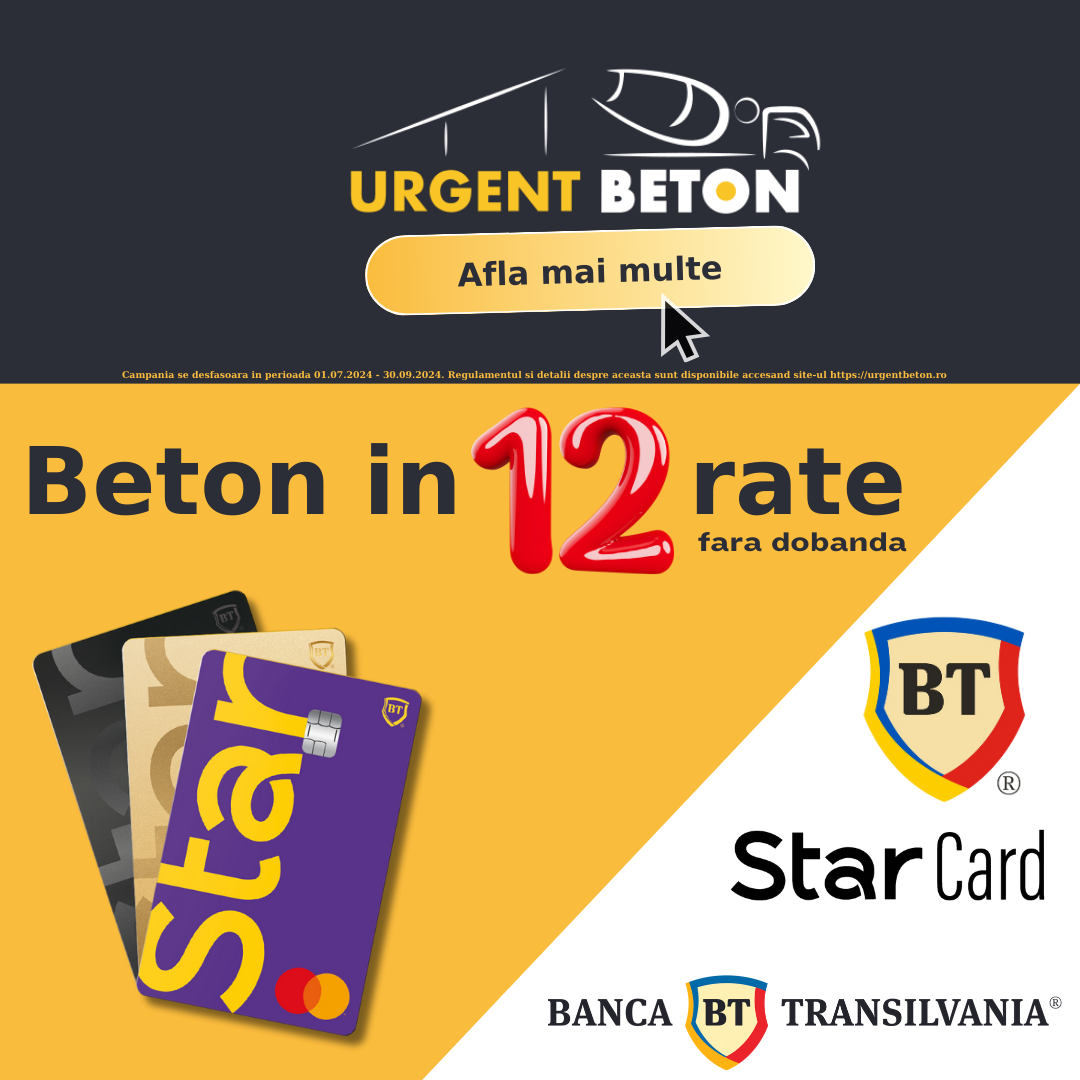 Construieste-ti visele mai usor cu Urgent Beton si Banca Transilvania!