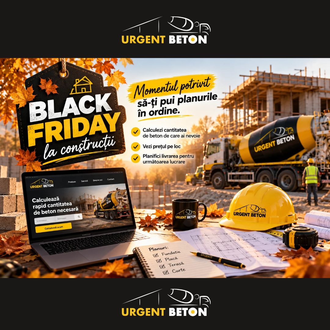Black Friday in constructii: cum sa-ti pregatesti bugetul pentru beton si urmatoarea lucrare